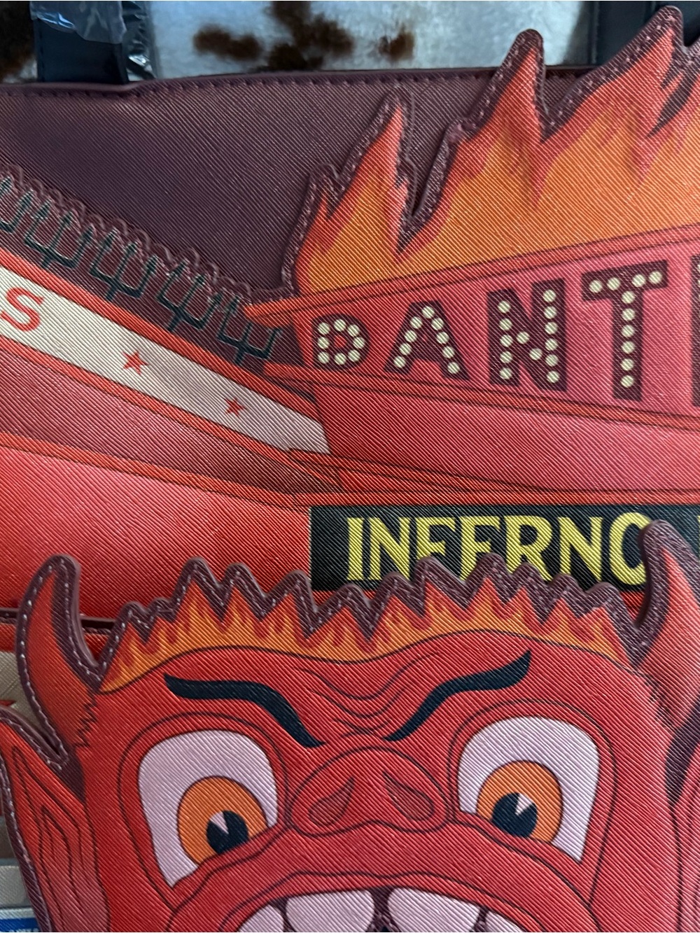Loungefly Red & Orange Beetlejuice Inferno Room Tote - Picture 3 of 5